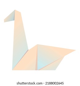 Lake swan paper icon cartoon vector. Bird animal. Cute nature