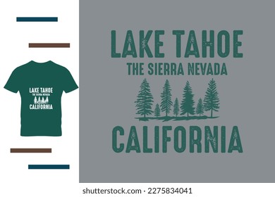 Diseño de camisetas para el lago tahoe