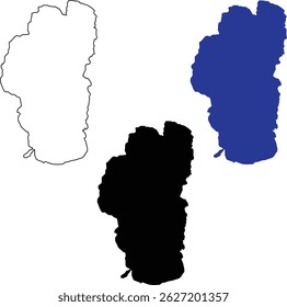 Lake Tahoe (United States, North America, us) map. Map of Tahoe Lake. flat style.