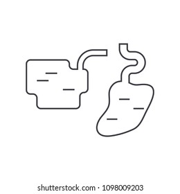 Lake thin line icon concept. Lake linear vector sign, symbol, illustration.