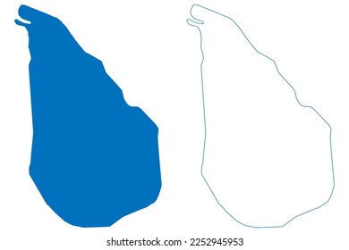 Lake Vadkert (Hungary) map vector illustration, scribble sketch Stinky map