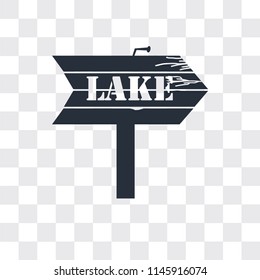 Lake vector icon isolated on transparent background, Lake logo concept