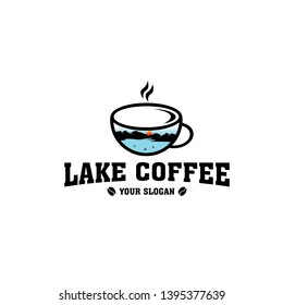 Lake View Coffee Logo Design Inspiration