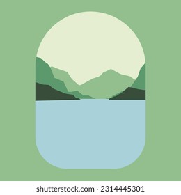 lake view, shape view, green lake view, landscape view