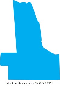 Lake of the woods county map in state of minnesota