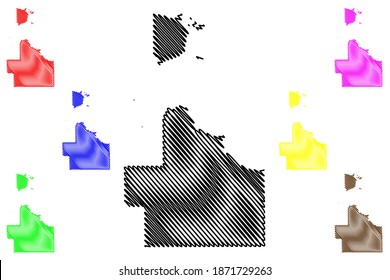 Lake Of The Woods County, Minnesota (U.S. County, United States Of America, USA, U.S., US) Map Vector Illustration, Scribble Sketch Lake Of The Woods Map