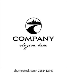 Lakefront trail logo with elegant design style