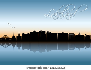 Lakeland skyline - Florida, United States of America, USA - vector illustration