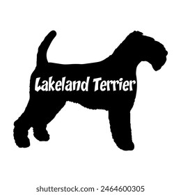 Lakeland Terrier Dog silhouette dog breeds logo dog monogram vector