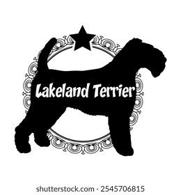 Lakeland Terrier. dog silhouette, dog, dog breeds,  vector, silhouette, logo design, animal, illustration, icon, sign, black, pet