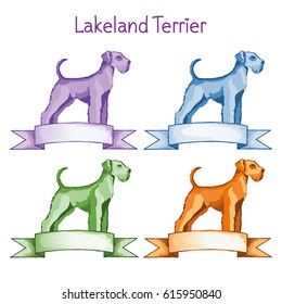 Lakeland Terrier
Set of colored banners with the Lakeland Terrier. Vector.