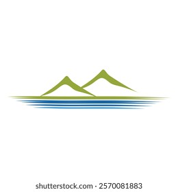 lakeview icon logo design template