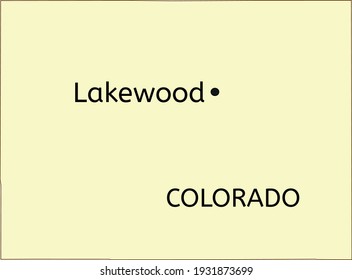 Lakewood city location on Colorado state map