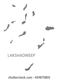 Lakshadweep India Map Grey