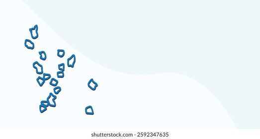 Lakshadweep (UT) map outline vector design