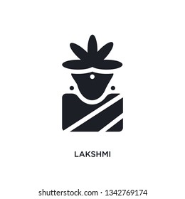 lakshmi isolated icon. simple element illustration from india concept icons. lakshmi editable logo sign symbol design on white background. can be use for web and mobile