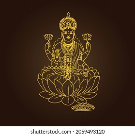 Lakshmi Mata (Hinduism) image vector design