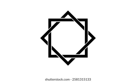 Lakshmi Symbol Star , Black isolated silhouette
