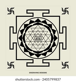 Shri yantra icon on white background. hindu yantra icon. 20276894 Vector  Art at Vecteezy