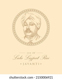 Lala Lajpat Rai Jayanti Greetings. He was an Indian freedom fighter. His birthday is observed as a holiday I n the state of Punjab In India.