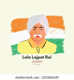 Lala Lajpat Rai Jayanti(birth anniversary) Greetings. He was an Indian freedom fighter. 