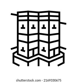 lalibela africa historical construction line icon vector. lalibela africa historical construction sign. isolated contour symbol black illustration