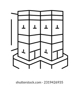 lalibela africa historical construction line icon vector. lalibela africa historical construction sign. isolated contour symbol black illustration