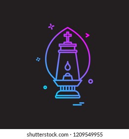 lalten lamp light icon vector design