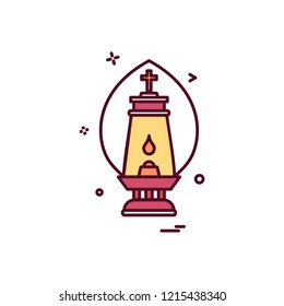 lalten lamp light icon vector design