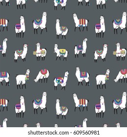 lama animal vector pattern