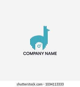 Lama and Camera logo design