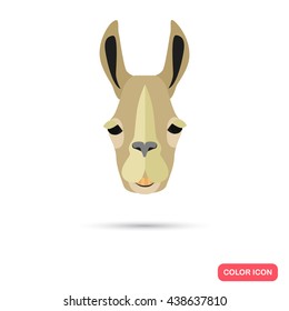 Lama color flat icon