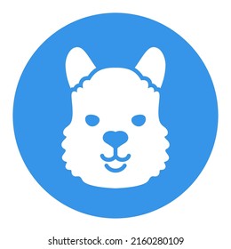 Lama glyph icon. Animal head vector symbol. Agriculture sign. Graph symbol for your web site design, logo, app, UI. EPS10.