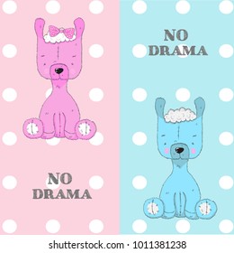 Lama, hand drawn vector illustration, can be used to design shirts toddler or child, printing design fashion, fashion graphics, t-shirts, children's clothing