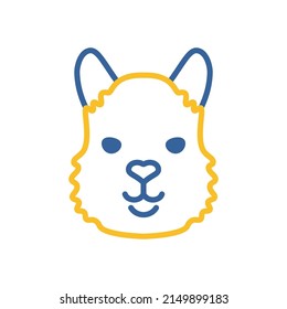 Lama icon. Animal head vector symbol. Agriculture sign. Graph symbol for your web site design, logo, app, UI. EPS10.