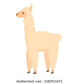 Lama icon cartoon vector. Cute alpaca. Cute peru