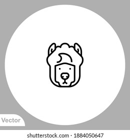 Lama icon sign vector,Symbol, logo illustration for web and mobile