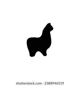 Lama icon. Simple style nature theme poster background symbol. Lama brand logo design element. Lama t-shirt printing. Vector for sticker.