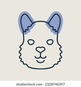 Lama isolated icon. Animal head vector symbol. Agriculture sign. Graph symbol for your web site design, logo, app, UI. EPS10.