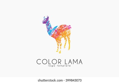 Lama logo. Color lama logo design. Creative logo