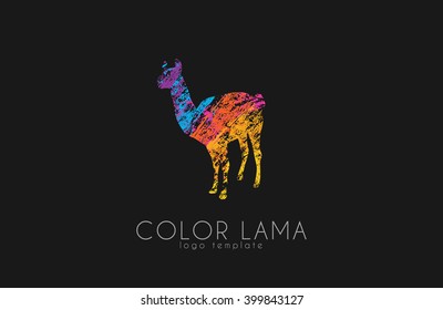 Lama logo. Color lama logo design. Creative logo