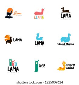 Lama logo set