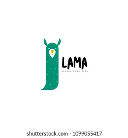 Lama logo template. Animal logo template