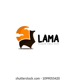 Lama logo template. Animal logo template