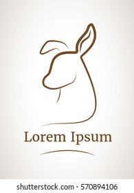 Lama logo. Vector design.