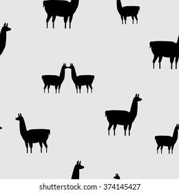 lama seamless pattern. vector illustration