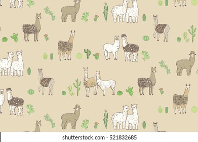 lama vector pattern