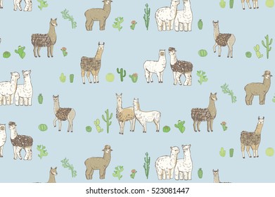 lama vector pattern