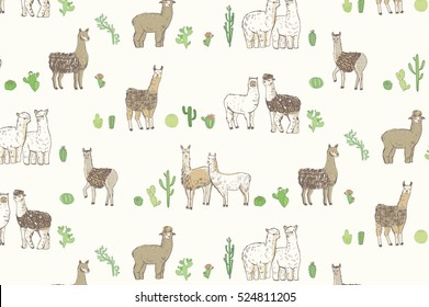 lama vector pattern