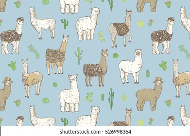 lama vector pattern